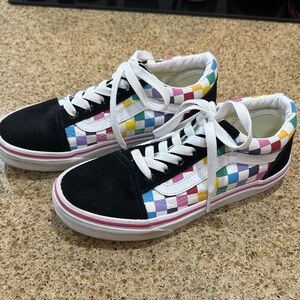 Vans Kids' Colorful Checkered Sneakers